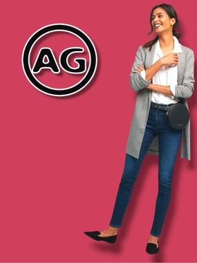 AG The Stevie High-Rise Skinny Ankle Jeans.👖 Size 26R (Run Large)